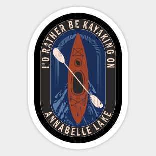 Id Rather Be Kayaking On Annabelle Lake in Wisconsin Sticker